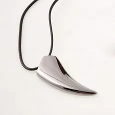 

Pinyin Domineering Titanium Steel Pendant Popular Personalized Glossy Wolf Tooth Necklace Trendy Men's Fashion Ornament
