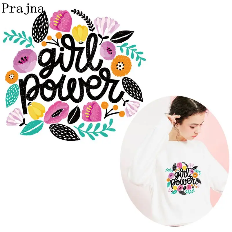 Prajna Цветы Наклейка железо на теплообмен HotVinyl термопереводные патчи для одежды DIY