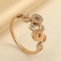korean new titanium steel ring exquisite zircon roman numeral circle womens ring womens wedding ring fashion jewelry
