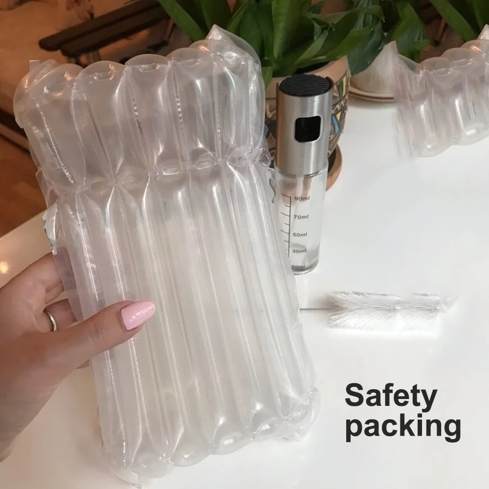 100 мл 2 шт. стеклянный распылитель оливкового масла с чистящей щеткой пустая