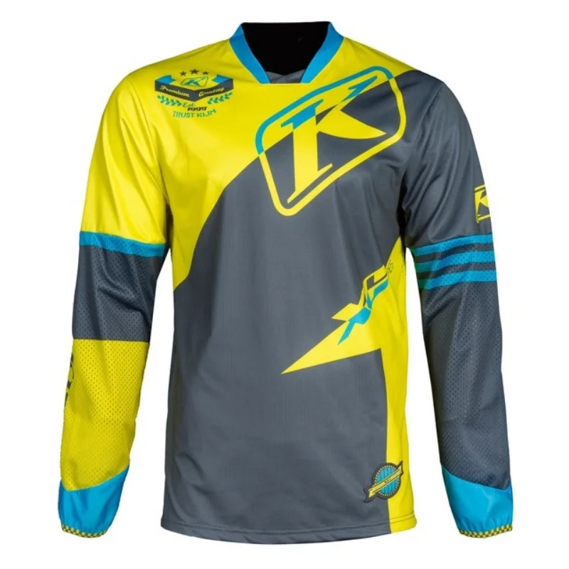 

New K Grey Motocross ATV Jersey Downhil Mountain Bike DH Shirt MX Motorcycle Clothing Ropa For Men Quick Dry MTB T Shirt