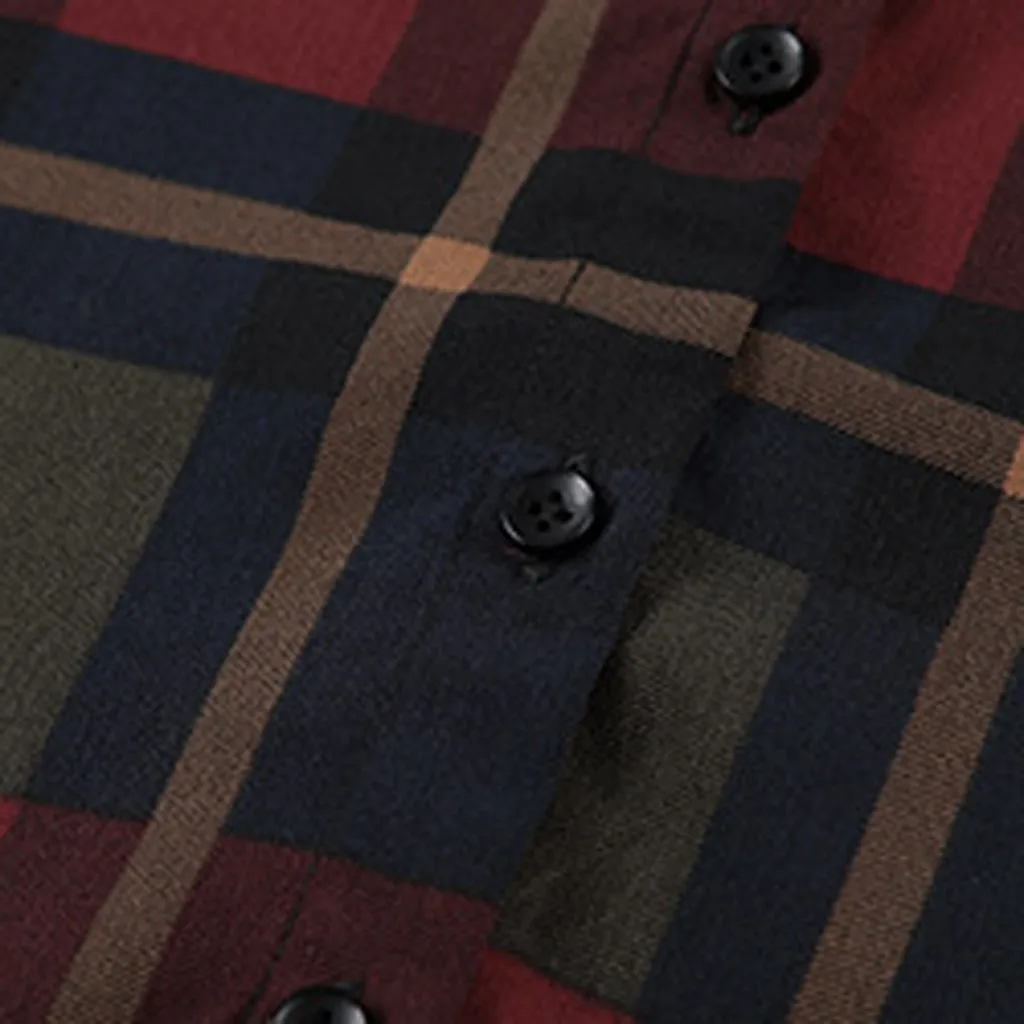 

Fashion Plaid Top Shirt For Women Lady Plaid Print Button Up Shirts Long Sleeve Elegant Blouse For Work Blusas Feminina Camisas