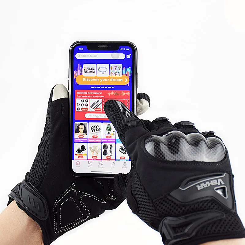 

Brand New VEMAR Screen Touch Motorcycle Gloves Motocross Dirt Bicycle Cycling Gloves Full Finger Drop Proof Gloves.