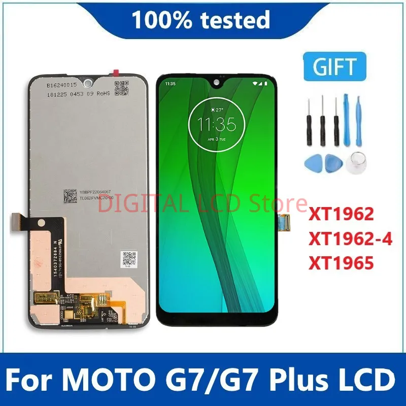 Оригинальный дисплей для Motorola MOTO G7 xt1920 XT1962-4 ЖК-дигитайзер в сборе замена PLUS XT1965 LCD