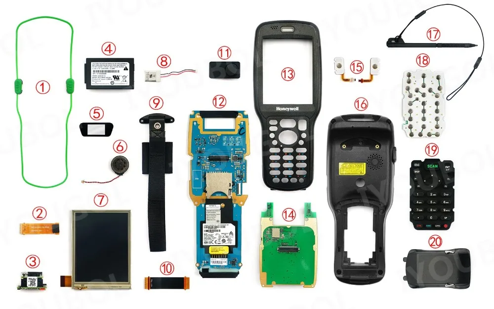 10 шт. объектив сканера (Версия 2) Замена для Honeywell Dolphin 6510|Модули камеры мобильных