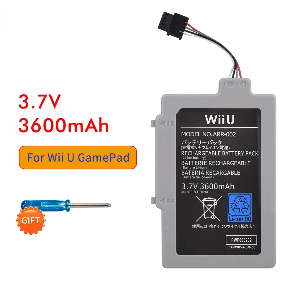 

3.7V 3600mAh ARR-002 Rechargeable Battery for Nintendo Wii U Gamepad Replacement Battery