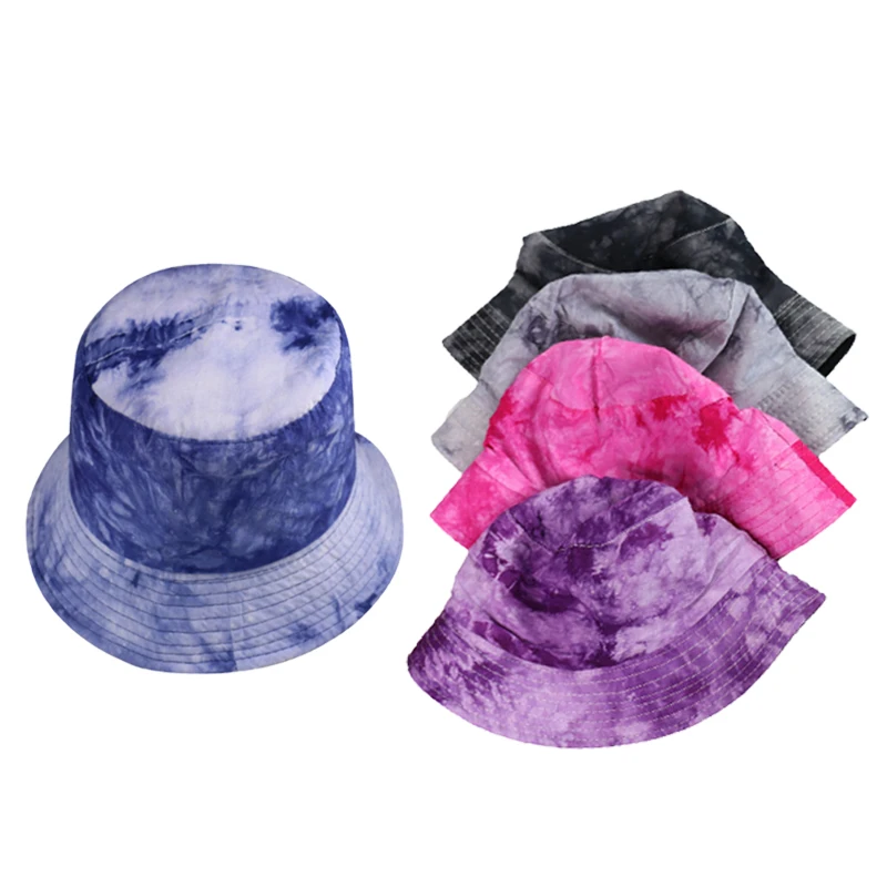 

Панама Складная для мужчин и женщин, двусторонняя Солнцезащитная шапка, летняя уличная, в стиле хип-хоп, с градиентом и краской, 1 шт.