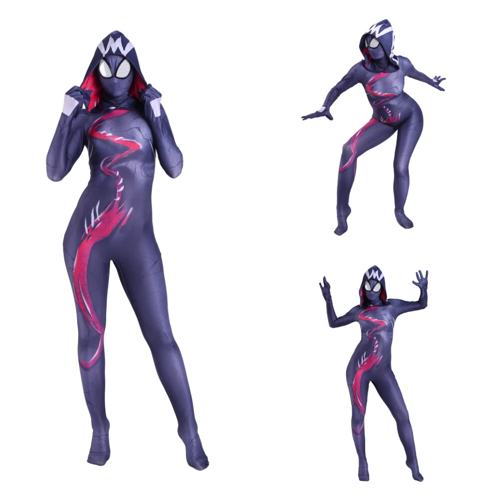 Женский костюм с 3D принтом Venom Gwen Spider супергерой Zentai комбинезон| |