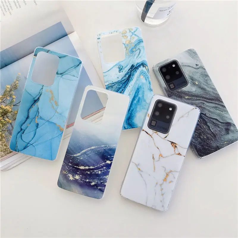 Мраморный чехол для телефона Samsung Galaxy S20 FE Note 10 20 Ultra S10 Plus A51 A71 A50 A10 A20 A30 A50S
