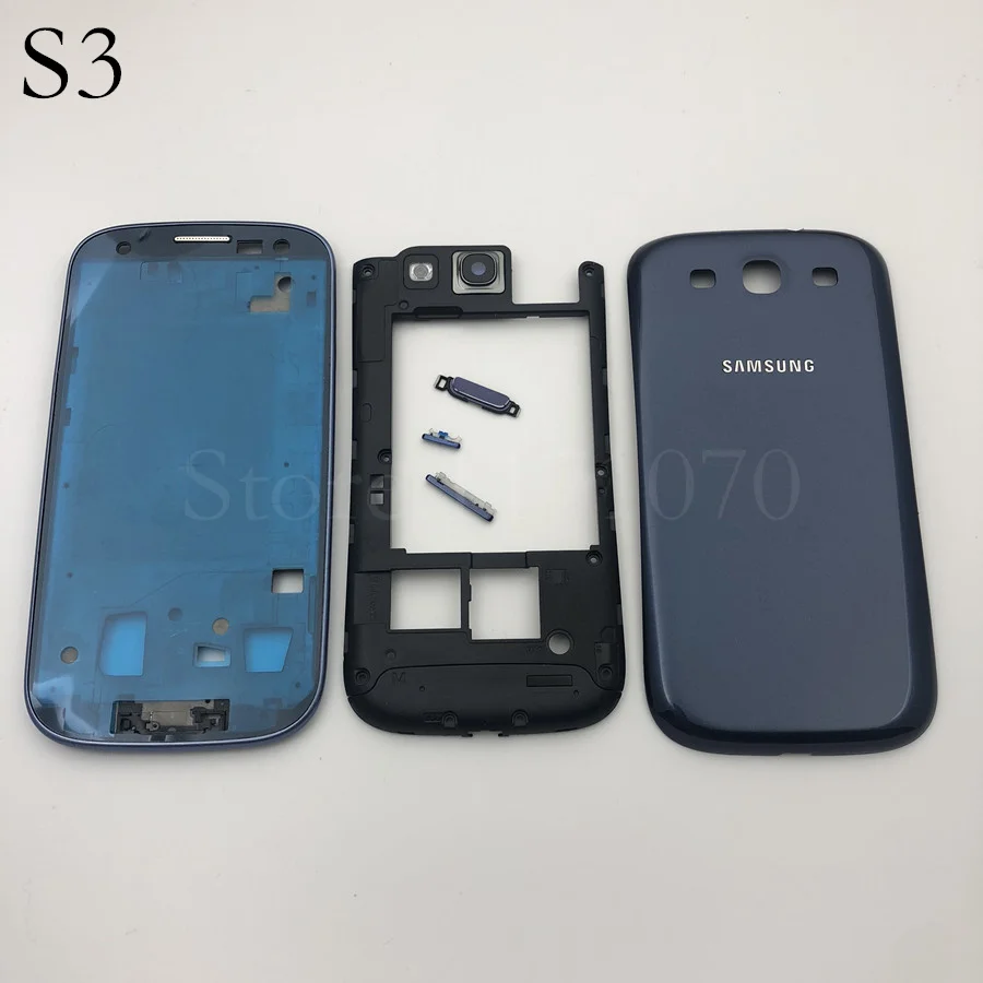 Полноразмерный корпус запасные части для Samsung Galaxy S3 SIII i9300 i9305 9300 передняя средняя