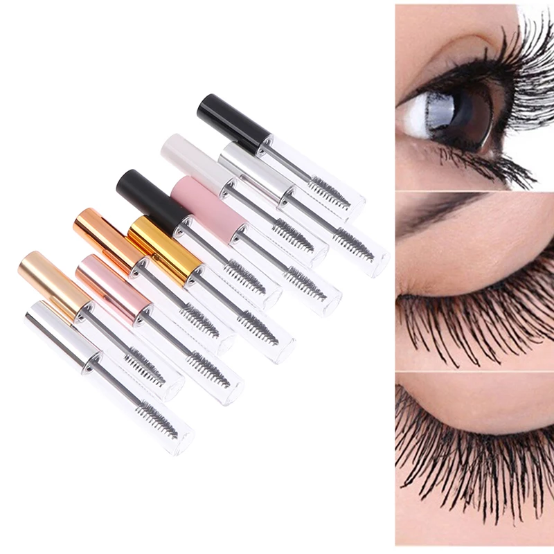 

1pcs 10ml Empty Eyelashes Tube Mascara Tube Vials Bottle Tool Fashion For Castor Oil DIY Mascara Container Set With Silver Cap