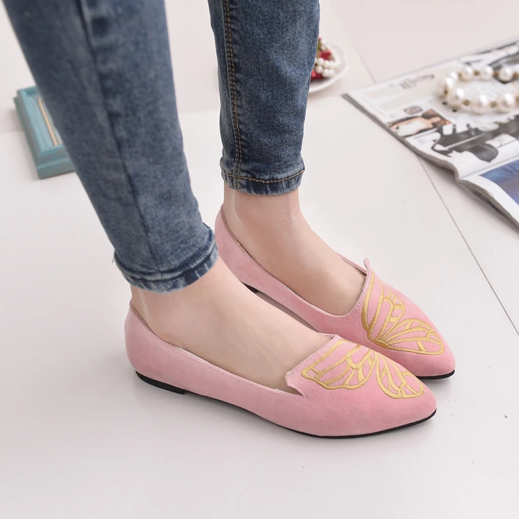 Осенние туфли с бабочками Женские туфли-оксфорды на плоской подошве лоферы без