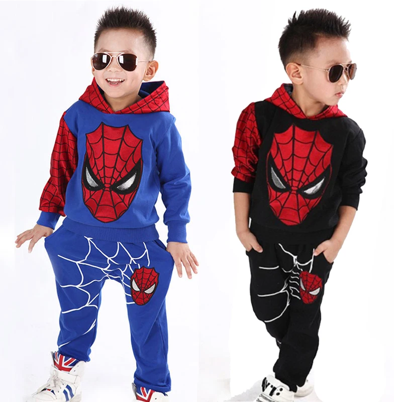 NEW 3-8Y Spiderman Baby Boys Clothing Set Cotton Sport Suit Children Fashion Child Spider Man Costume Kids Tracksuit Clothes A1 | Детская