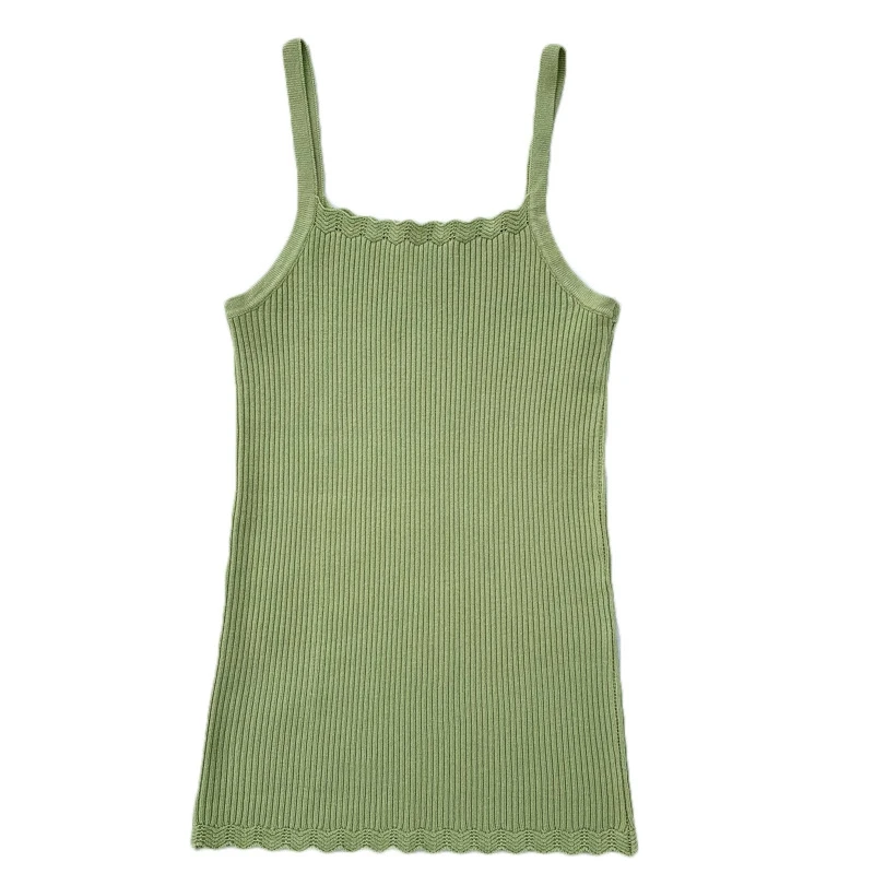 

Suspender vest women's new summer care machine Korean version short style sexy slim knit inside