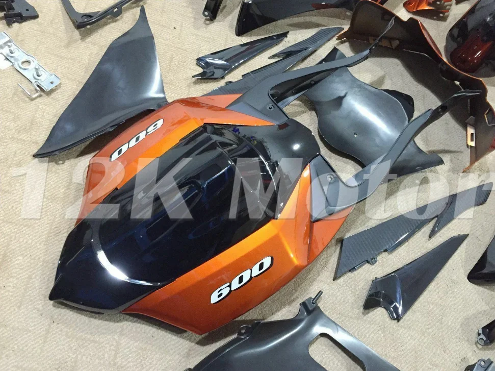 

Injection molding New ABS Motorcycle Fairing Kit Fit for Suzuki GSX-R600 GSX-R750 K8 2008 2009 2010 08 09 10 Orange Black
