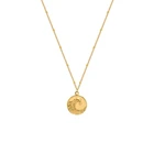 Женское готическое ожерелье, с подвеской в виде монет, из нержавеющей стали, золотого цвета, украшение на ключицы, подарок на Рождество, 2021
