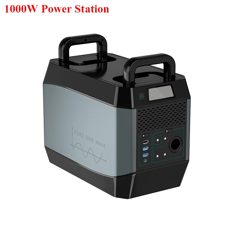 

320000Mah Solar Power Station Generator Outdoor Power Supply 1000W Portable Power Station For Camping Food Truck Explorer