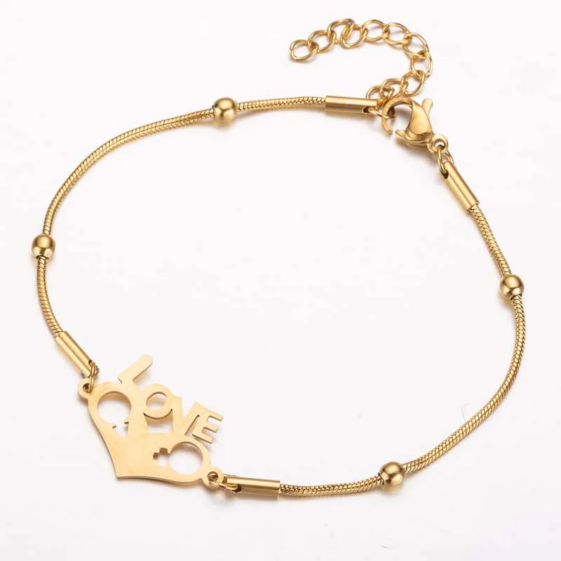 Женские и мужские браслеты FENGLI из нержавеющей стали с сердечками для влюбленных |