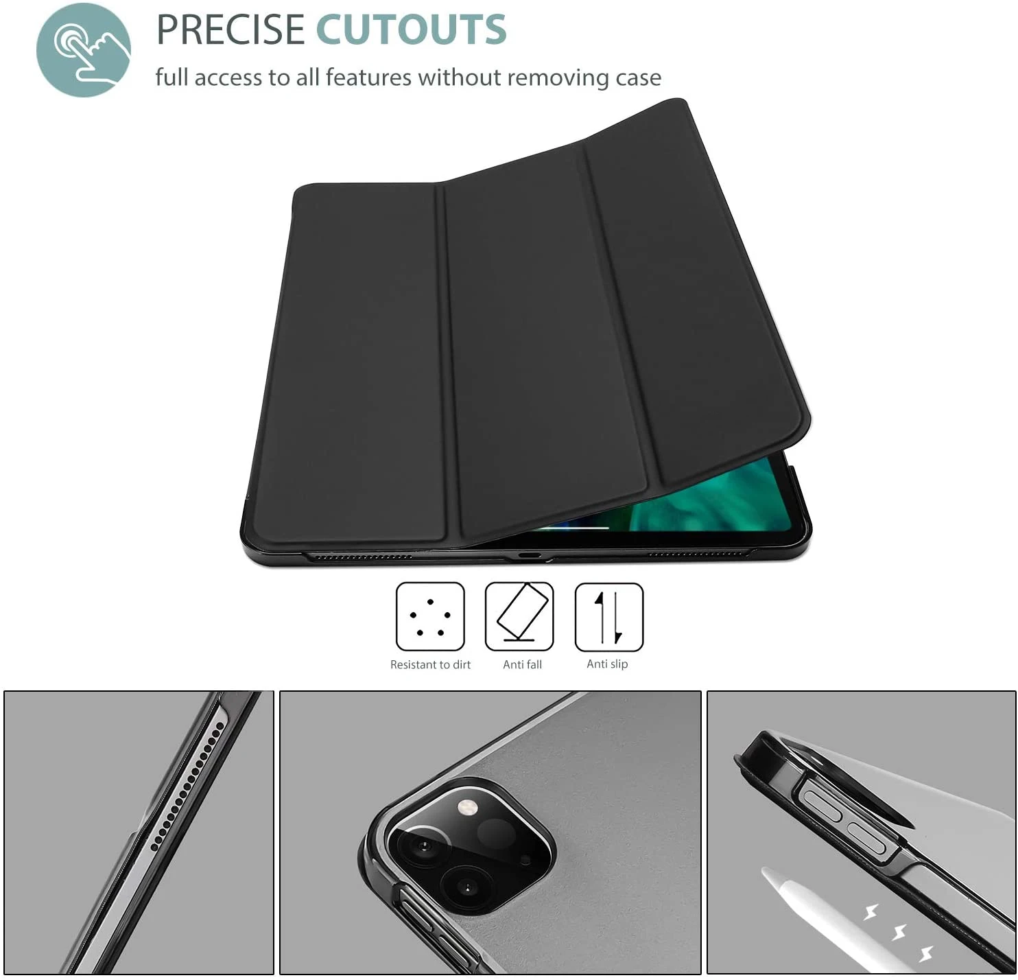 Trifold for iPad Air 4/3/2 Hard Case Pro 11/10.5/9.7 Smart Cover 10.2/9.7 Slim Protective Shell mini | Компьютеры и офис