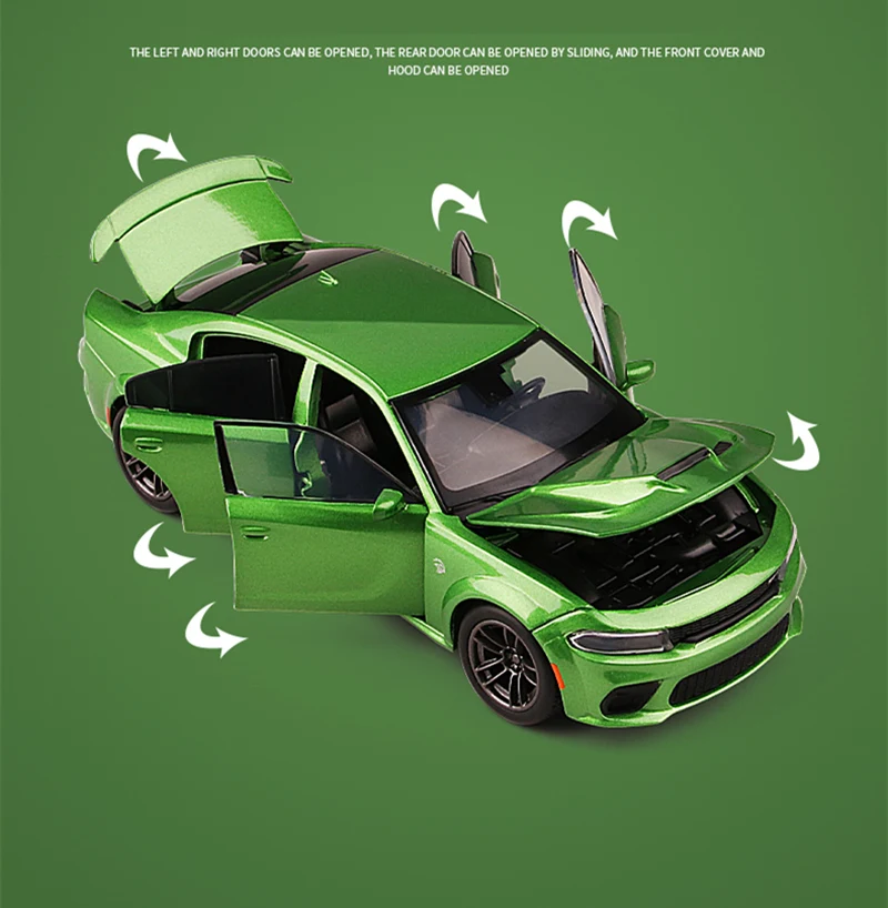 1:32 Dodge Charger SRT Hellcat модель автомобиля из сплава литые металлические игрушки