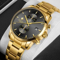 wwoor brand luxury quartz watch for men stainless steel waterproof calendar watch men chronograph wristwatches relogio masculino