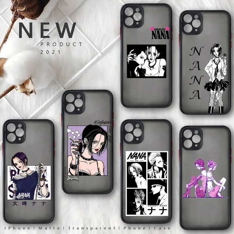 

Oosaki Nana Phone Case For iphone 12 11 8 7 plus mini x xs xr pro max matte transparent cover