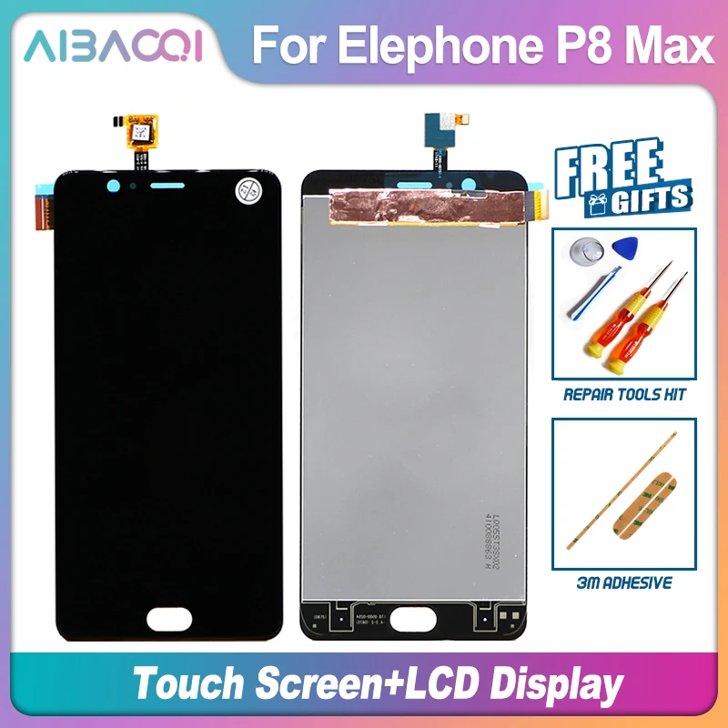 AiBaoQi Новый 5 дюймовый сенсорный экран + 1920X1080 ЖК-дисплей в сборе Замена для Elephone P8 Max