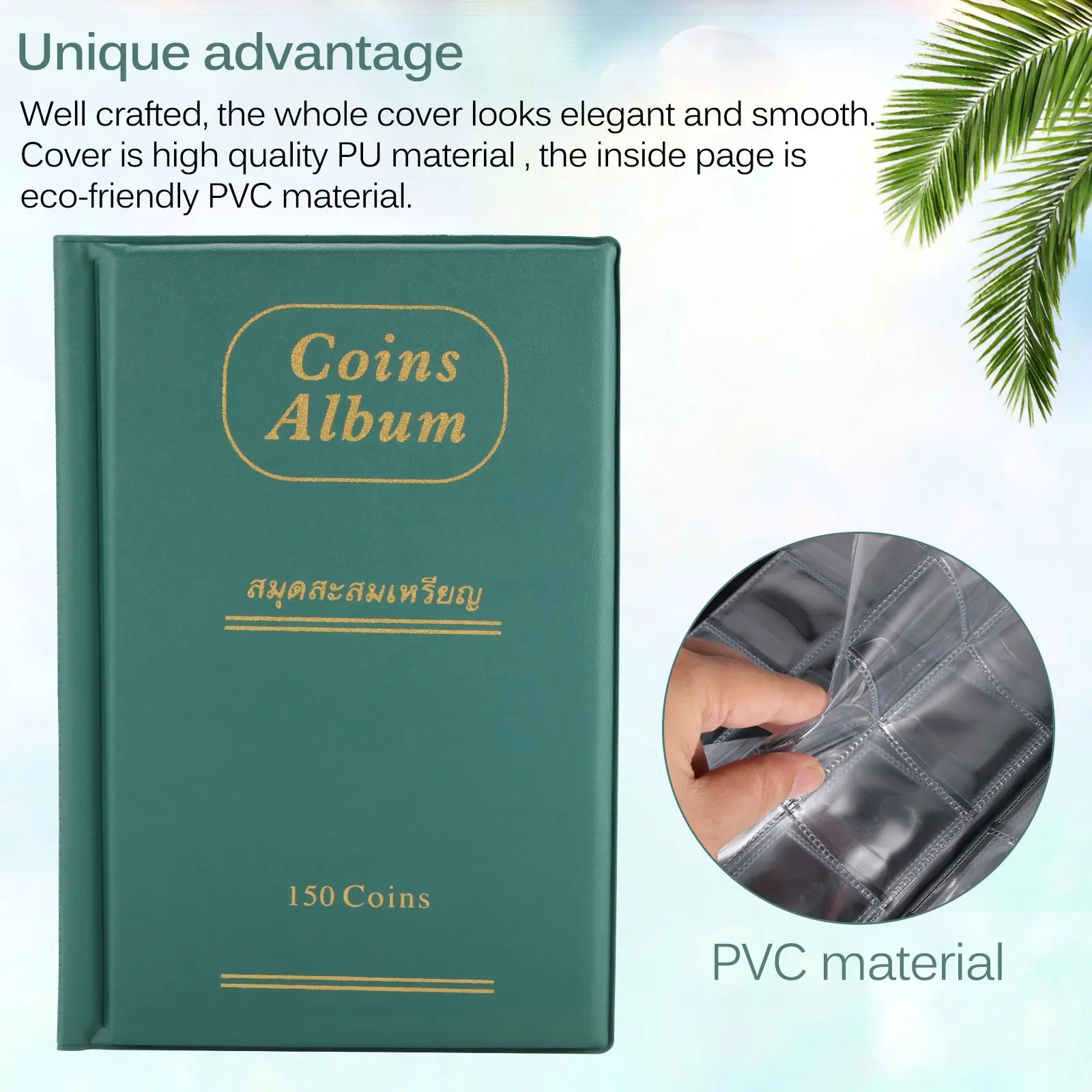 

Coin Album & Folder 150 Coin Collection Holders Penny Pockets Money Album Book Case For Coins Money Specie Display Storage Case