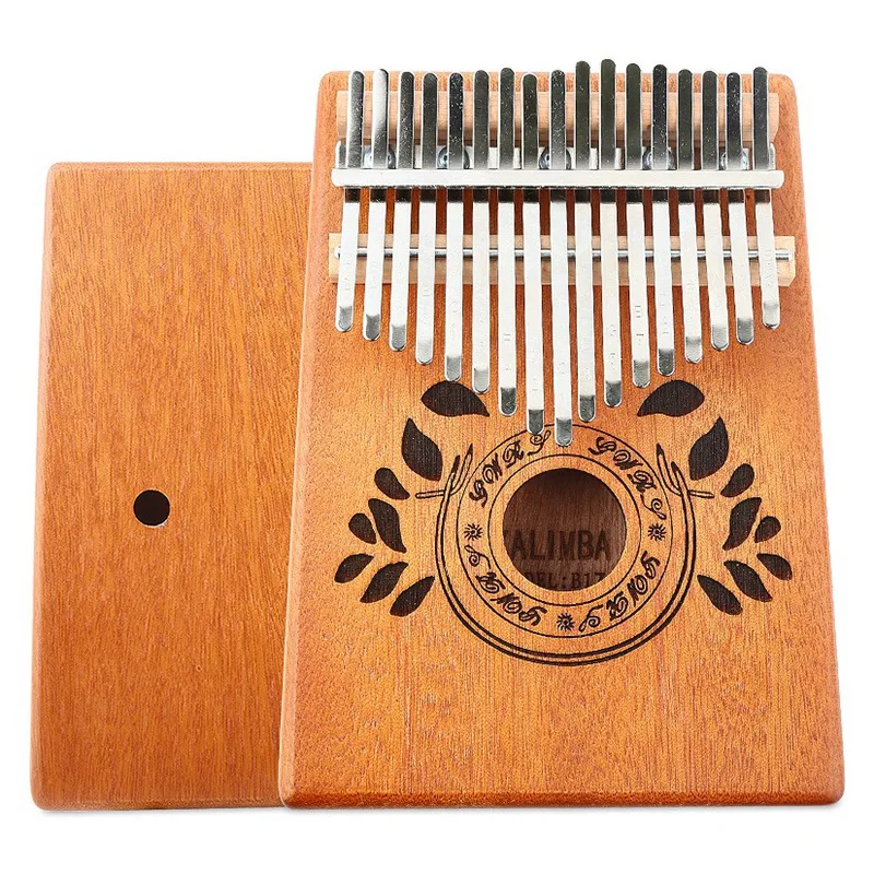 

Kalimba 17 Keys Thumb Piano with Tune Hammer Wood Hand Finger Piano Mbira Gifts for Kids Adult Beginners