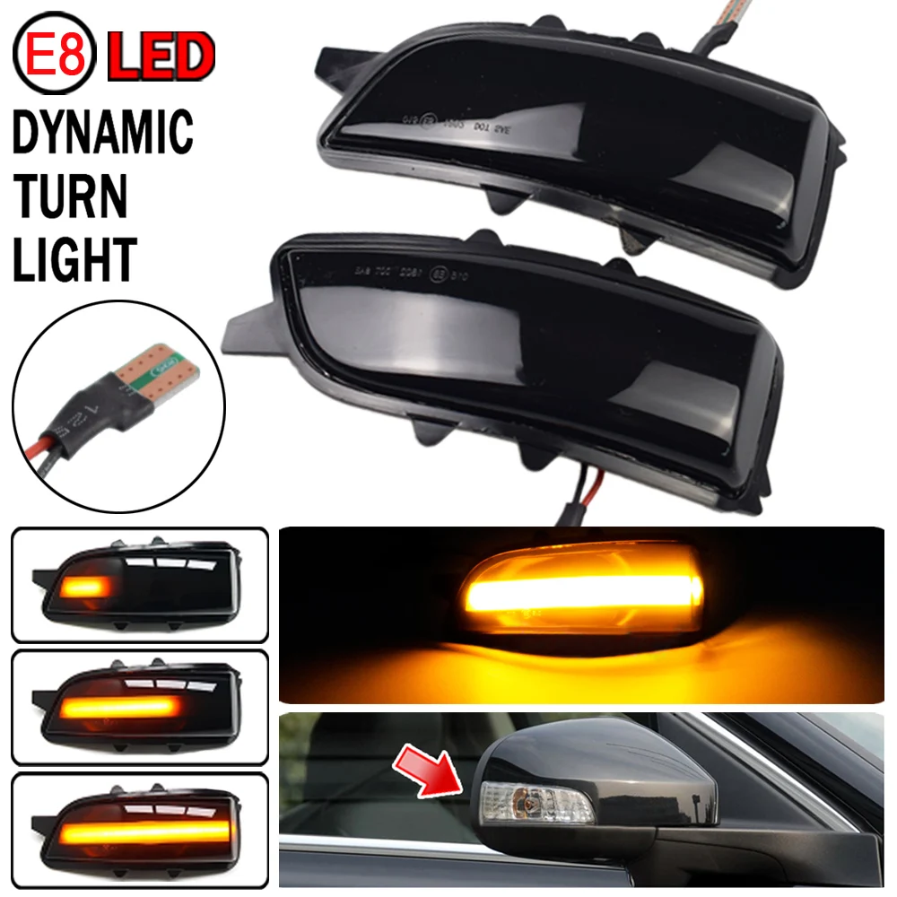 

2pcs Side Wing Scroll Dynamic Blinker Turn Signal Light For Volvo V50 2007-2012