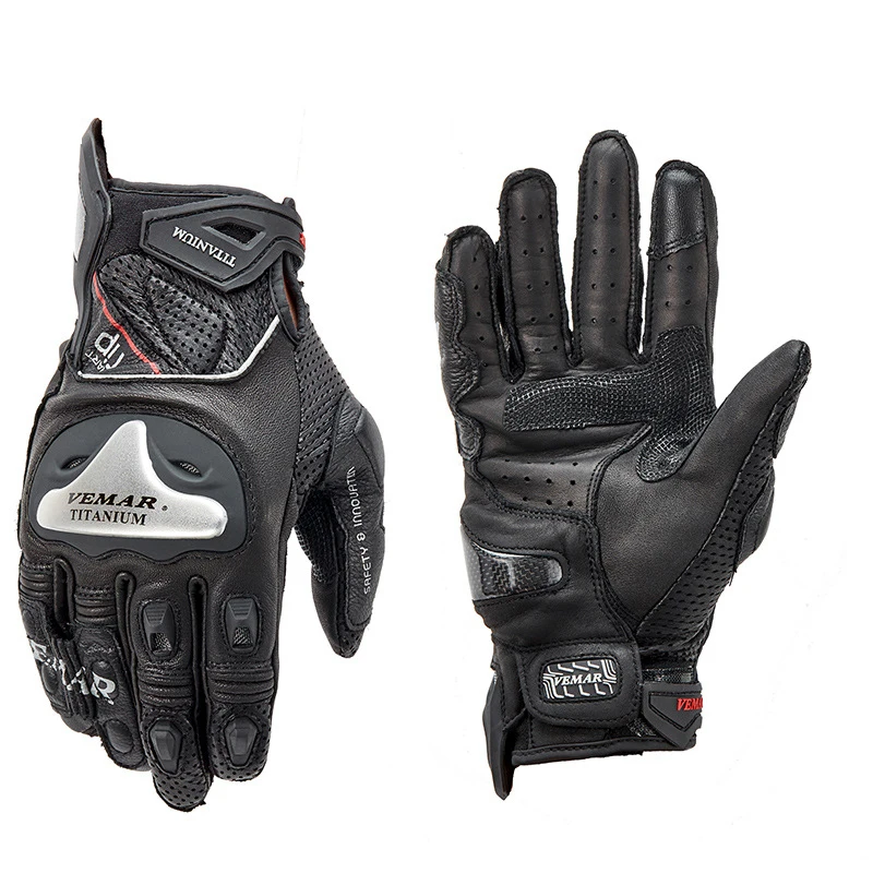 

Crash-Proof Summer Breathable Racing Rider Gloves Motorcycle Carbon Fiber Leather Bicycle Outdoors