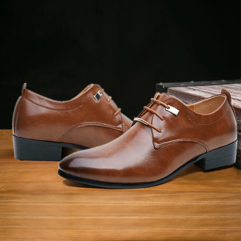 

Mazefeng Pointed Toe Formal Shoes Man Wedding Oxford Shoes for Men Dress Shoes Mens Oxfords Leather Shoes Men Plus Size 38-48