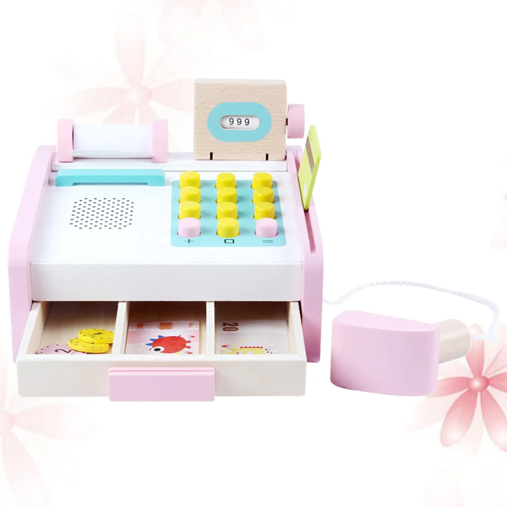 1 Набор игрушечных кассовых аппаратов деревянная детская игрушка для ролевых игр
