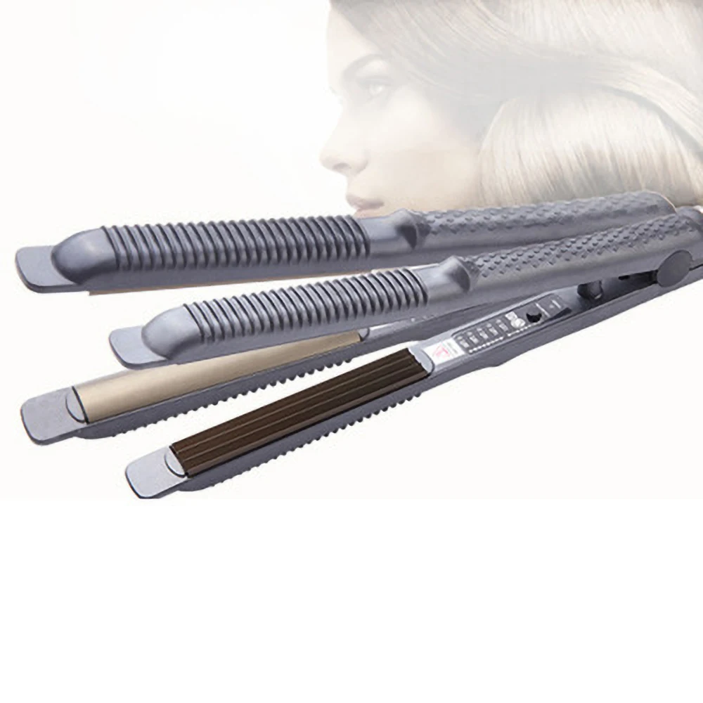 

Профессиональный гофрированный Железный пушистый стайлер для волос Волнистые гофрированные щипцы для волн для женщин утюжок для выпрямле...