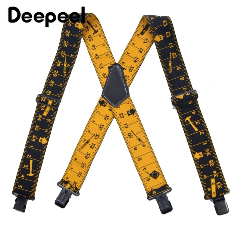 

1Pc 5*120cm Men's Adult X-type 4 Clips High Elastic Suspender Adjustable Heavy Duty Braces Tool Belt Susperders Male Jockstrap