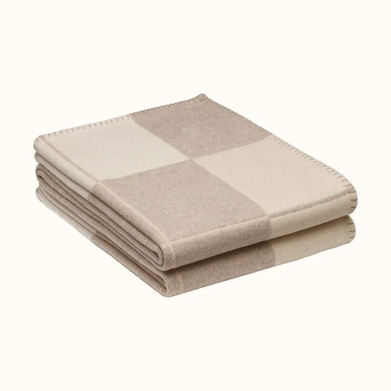 

Luxury Letter H Cashmere Design Blanket Crochet Soft Wool Shawl Blankets for Beds Winter Warm Couch Blanket Knit Throw Blanket