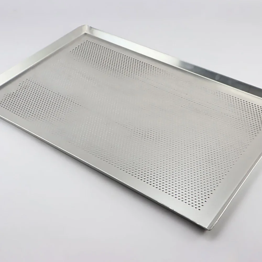 

Rectangular Perforated Baking Tray Aluminum Alloy Versatile Baking Sheet Pan Large Capacity for Kitchen Roasting Bread Pizza