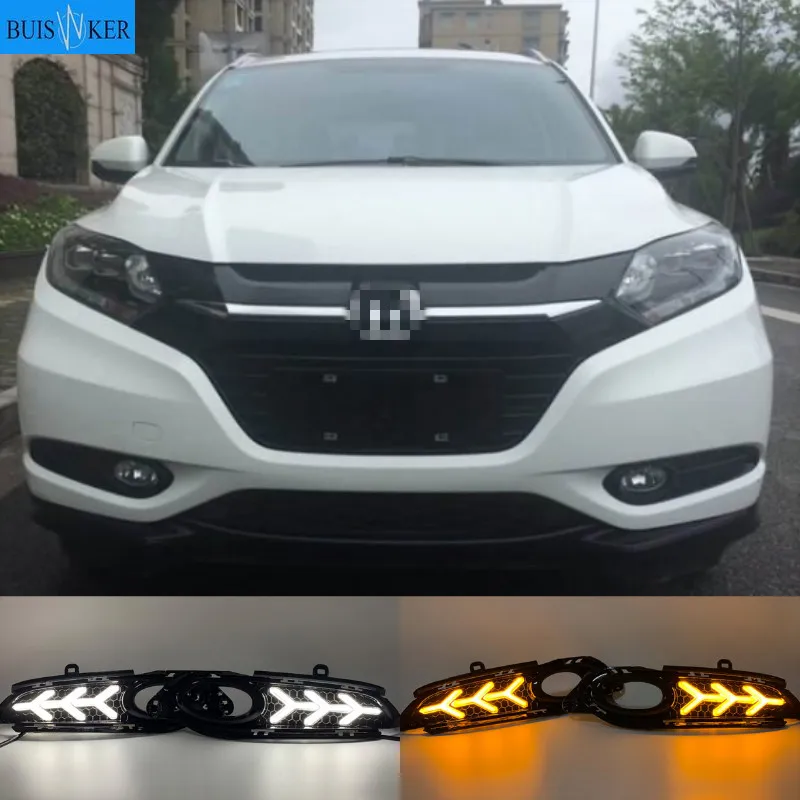 2 шт. для Honda HR-V HRV Vezel 2014 2015 2016 2017 2018 DRL Противотуманные фары Дневные ходовые огни с