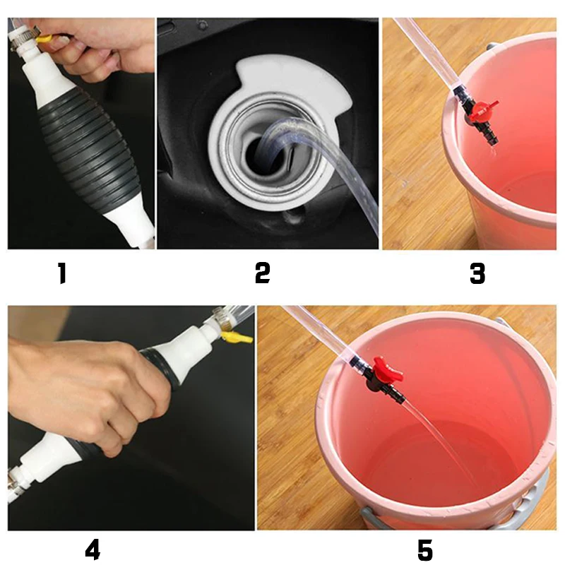 2020 New Useful Fuel Liquid Transfer Pump Manual Hand Suction Oil Water Petrol Diesel Pipe | Инструменты