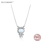 SILVERHOO, ожерелье из серебра 925 пробы, Козелок, Женская Изысканная подвеска с кристаллами, Новое поступление, рекомендуется