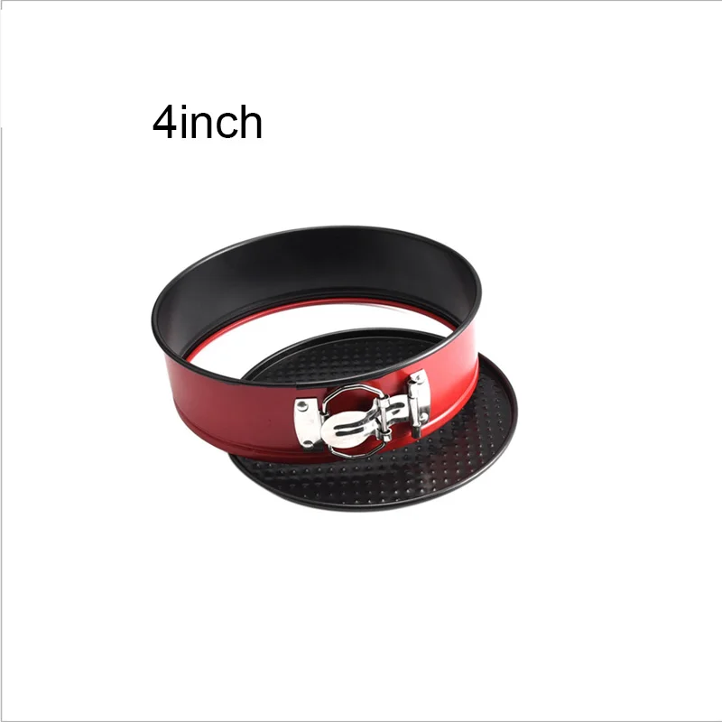 red 4inch 4/7/9/10 дюймов формы торт выпечки Кухонные сковороды металлическая круглая тарелка выпечки инструмент для выпечки тортов круглая форма для выпечки формы для выпечки Перевозка груза падения - Цвет: red 4inch