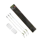 Рыболовные крючки для ловли карпа 5 шт., изогнутые крючки для ловли карпа, с наживкой для бойлов, фиксаторы для плавающих рыболовных катышков, мясо, кукурузная леска