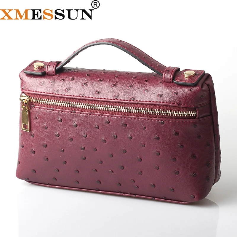 Женская сумка-клатч XMESSUN со страусиным узором