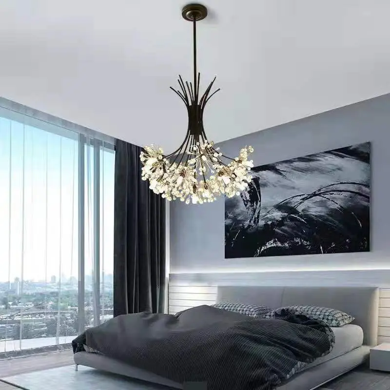 Роскошная Современная хрустальная люстра G4 для столовой в форме цветка лампа