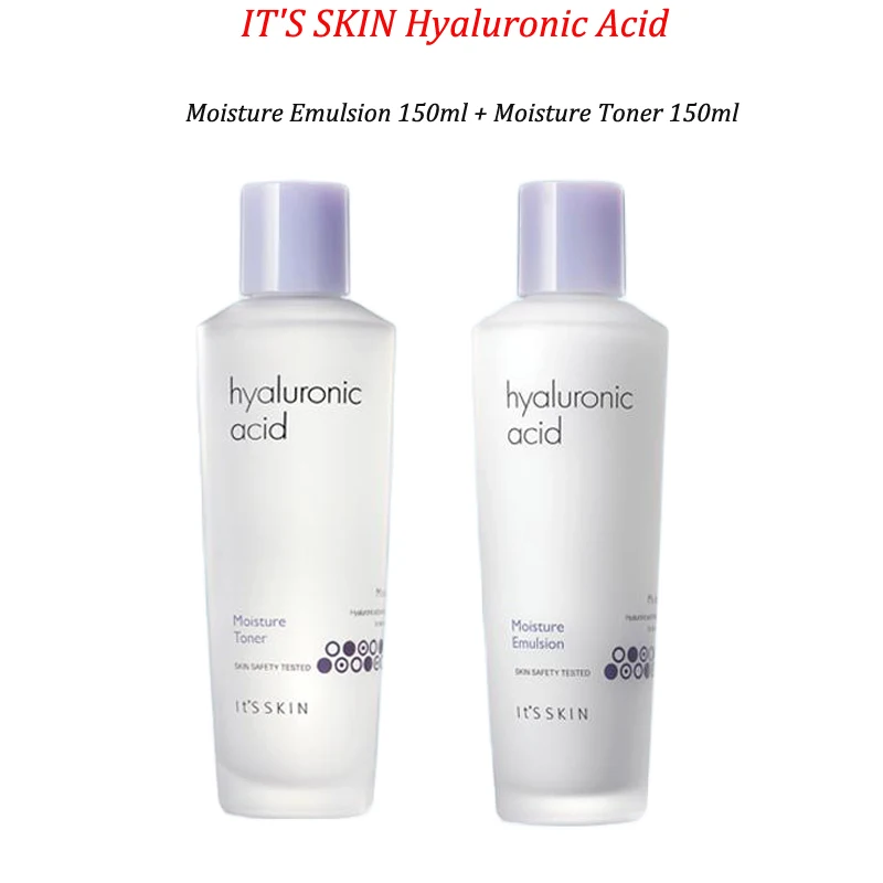 

IT'S SKIN Hyaluronic Acid Moisture Emulsion 150ml + Toner 150ml Moisturizing Nourishing Serum Deep Hydrating Face Soothing Care