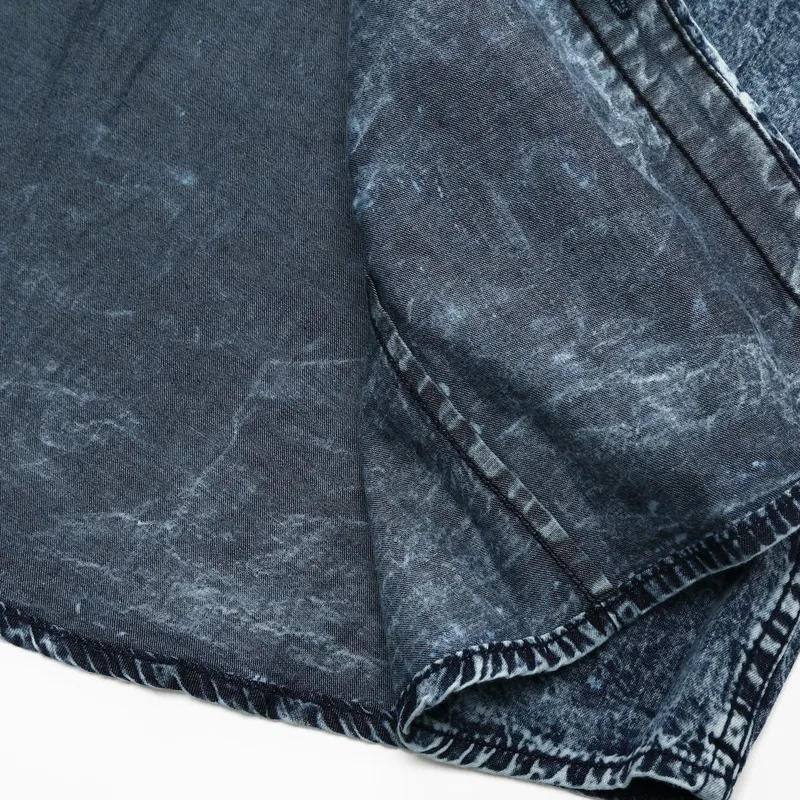 

Top Selling Product In 2020 European American Men's Short-sleeved Cotton Denim Shirt Nostalgic Military Shirt Men's Clothing