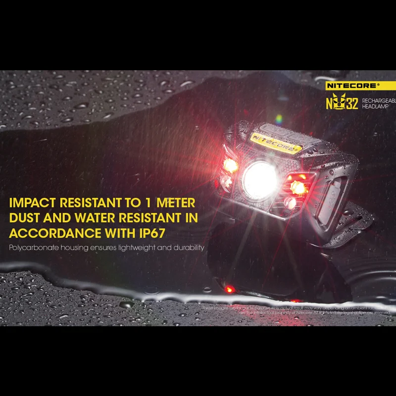 Оригинальный высокопроизводительный перезаряжаемый налобный фонарь Nitecore NU32