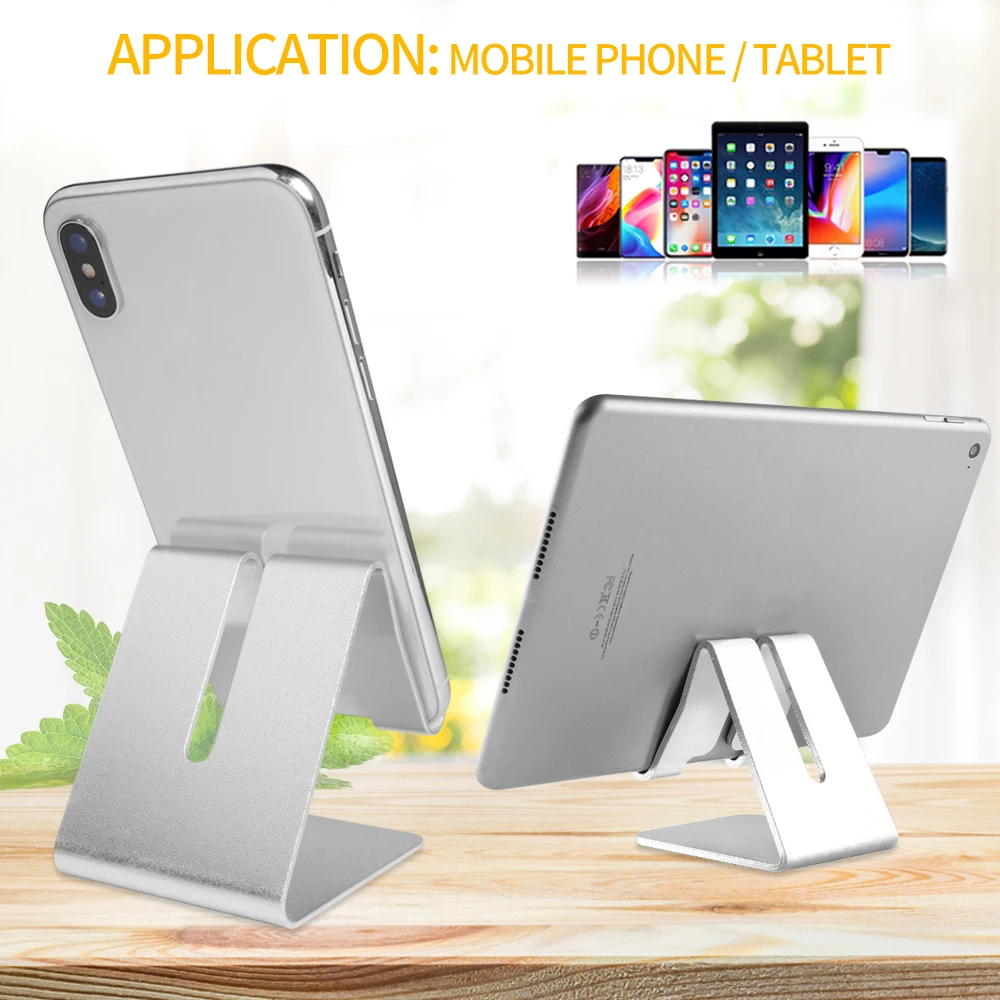 

Desk Phone Tablet Holder Stand Mount Universal Phones Table Aluminum Alloy Support Bracket for Iphone 11 12 Samsung Redmi Ipad