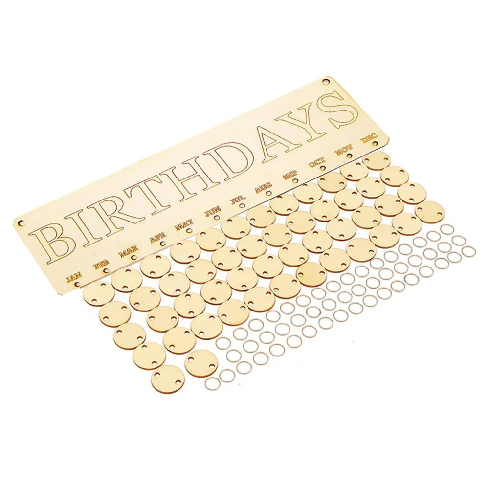 

Diy Calendar Tracker Wall Hanging Family And Friends Wooden Birthday Reminder Plaque Board Sign Home Decoration Room Pendants