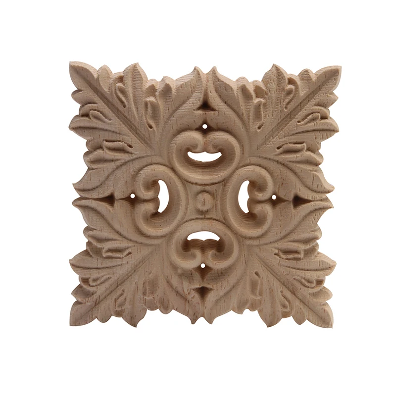 Декоративная роза из массива дерева для европейского дома, небольшие аксессуары для резного шкафа двери и окна. Новинка.